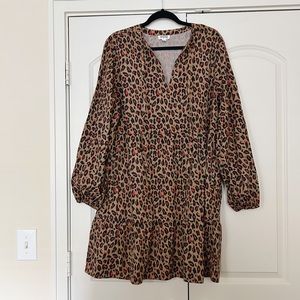 Leopard Dress with Pockets, XL